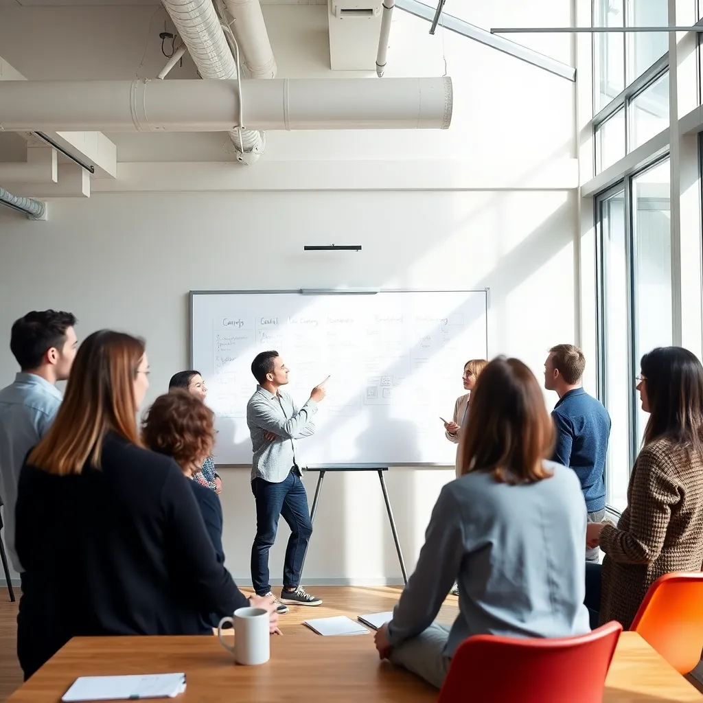 Diverse groep Nederlandse ondernemers in brainstormsessie