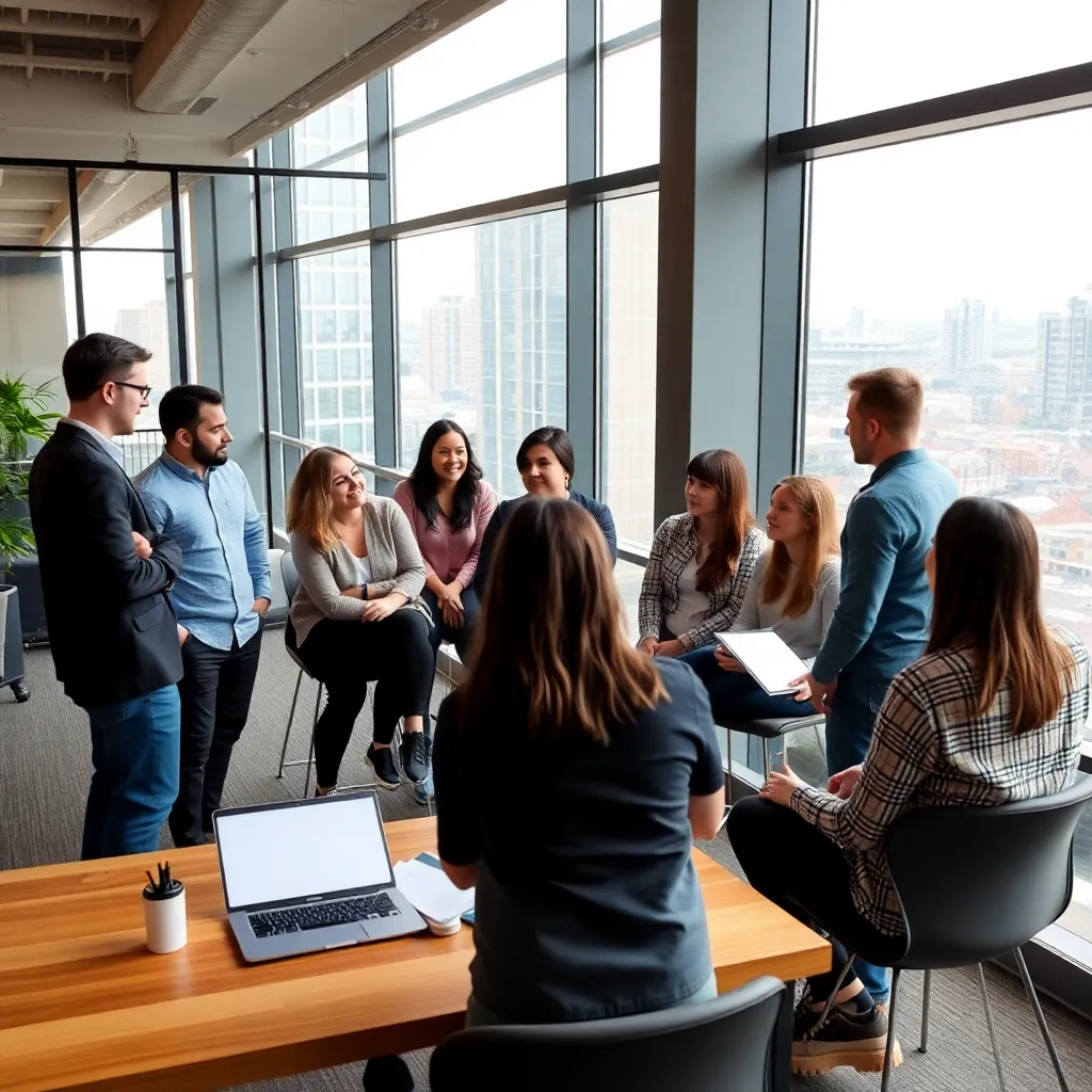 Diverse groep ondernemers in brainstormsessie in Rotterdam
