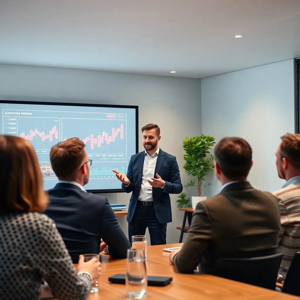 Jonge ondernemer werkt aan business plan in modern kantoor